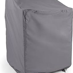 Covermates Outdoor Bar Chair Cover - Water Resistant Polyester, Drawcord Hem, Mesh Vents, Seating and Chair Covers, 26W x 28D x 48H, Charcoal-image-9