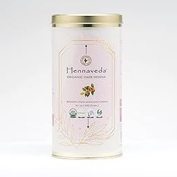 Hennaveda Hair Henna Powder with Brush, Hand Gloves, and Shower Cap | No Artificial Color, Chemical-Free with Geographical Indication (GI) Tag Natural Sojat Mehndi for Men, and Women (400g)-image-132