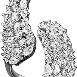 American Diamond Studded White Plated Finger Ring Fashion Wear Stylish Jewellery Gift for Girls & Women (PX8R72-7)|Mothers Day Gifts for Mom-image-12