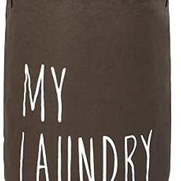 HOKIPO Folding Laundry Basket for Clothes, Round Collapsible Storage Basket - Large, Brown (AR2321)-image-53