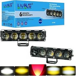 OTO2EYE 6 Months Warranty Powered By LIU HJG 5 LED Super Bright Fog Light, 12V-80V, 5 Modes White, Yellow, Red, Alternative & Flashing, For Bikes And Cars (5 LED 5 MODE, PACK OF 2)-14