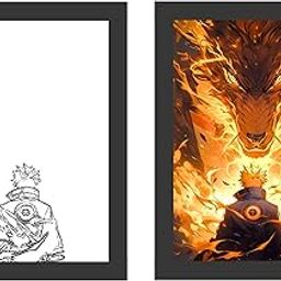 Nuvue Store Naruto - Six Paths Sage Mode - Light Painting Art Frame | USB | 5 x 7 inchs-image-8