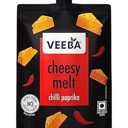 VEEBA Cheesy Melt Chilli Paprika | Cheesy Spread & Dressing | No Synthetic Colors| No Artificial Flavours|Trans Fat-Free - Cheese, 200 gram-image-64