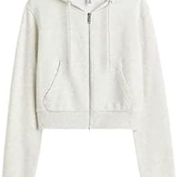Solid Black Hooded Neck Long Sleeves Zipper Jacket for Women's-image-10