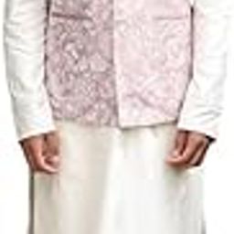 Kumar Pink Katan Embroidered Bundi for Men – Trendy, Comfortable, and Ideal for Casual & Festive Occasions-image-46