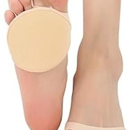 Toe Topper Liner Socks Sponge Cushion No Show Women's Toeless Half Socks for High Heels Sandals Sling back-32
