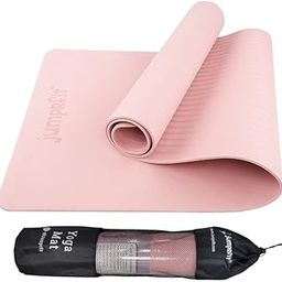 Jumprfit Yoga mat for Women and Men with Cover Bag High Foaming Material 10-mm Extra Thick Exercise mat for Workout Yoga Fitness Pilates and Meditation, Anti Tear Anti Slip (Peach, 10mm)-image-68