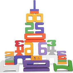 Bash Basics Number Blocks Toys for Kids | 3D Wooden Puzzle Set | Montessori Educational Learning Toys for Toddlers & Preschoolers | Counting Blocks | Birthday Gift for Boys & Girls (10 Pcs)-49
