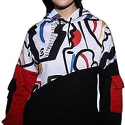 Tandul Printed White Women's Sweatshirt-Fleece, (10548)-picture-8