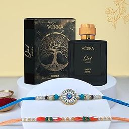 VOKKA Rakhi Gift for Brother – 1 Unisex Oud Perfume 100ml with 2 Rakhis | Bright Evil Eye & Colour Beads Rakhi | Raksha Bandhan Combo Set for Bhaiya & Bhabhi-image-74