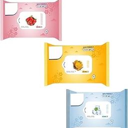 Facejewel Breathing Cleansing Moisturising & Soothing Strawberry, Ice Cool, Ubtan Wet Wipes With 1pcs Makeup Remover Pads (75 Wipes)-image-32