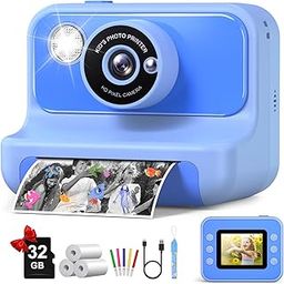 Instant Printing Camera for Kids, Christmas Birthday Gifts for Girls Boys, Kids Camera with 32GB Card, Toy Camera for Toddlers-picture-13