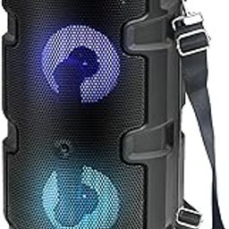 Artis MS301 Wireless Bluetooth Portable Party Speaker with RGB Glow Lights, Wired Mic, Remote Control, FM Radio & Aux in/USB/TF Card Reader Input (20W RMS Output)-27