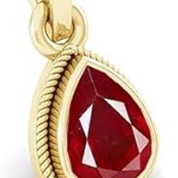 7.25 Ratti Ruby Pendant/Locket (Maanik/Manikya Stone Gold Pendant) Original AAA Quality Gemstone-picture-45