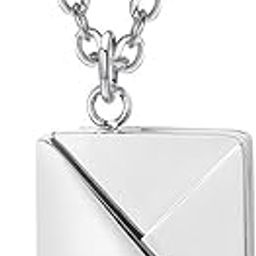 Silver Plated Envelope Pendant Locket Love You Secret Message Chain Necklace Jewellery For Men & Women-image-37