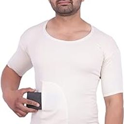 Cotton Men Pocket Interlock Half Sleeves Rns Vest Off White Color Pack of 1-picture-39
