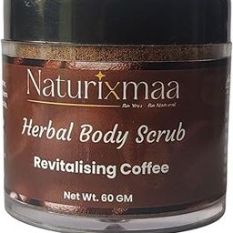 Naturixmaa Herbal Powder Body Scrub | Enriched with Shea Butter, different herbs and Coffee | 60gm | Pack of 1 | 60gms | Deep Moisturizing and Nourishing-16