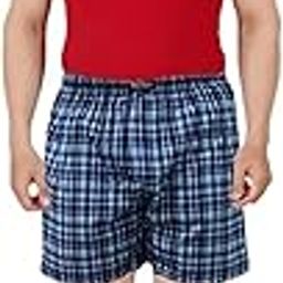 Men's Plaid Cotton Boxer Shorts, Yarn Dyed, Assorted Colours, Pack of 3-picture-15