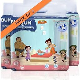 Bumtum Chota Bheem New Born Baby Diaper Pants, 180 Count, Leakage Protection Infused With Aloe Vera, Cottony Soft High Absorb Technology-image-19
