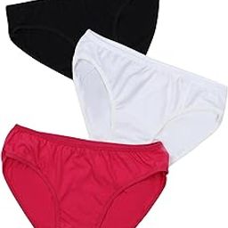 Women's Cotton Breathable Brief/ 100% Super Soft Cotton Hipster Ladies Plain Bright Panty/Wear Elastic Panties (Pack of 3)-image-98