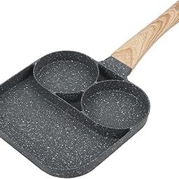 IVYLA® 3 in 1 Egg Pan,Nonstick Breakfast Pan Frying 3 Section Skillet All in One Split Sectioned Divided Grill 3 Holes Frying Tawa 3-in-1 Breakfast Egg Omelette Kadhai | 1 Pcs-image-7