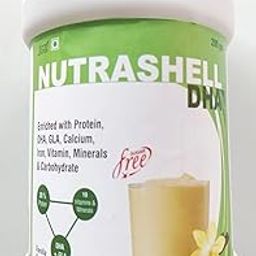 NUTRASHELL DHA Sugar-Free Protein Powder, Vanilla Flavour, with DHA, GLA, Calcium, Iron, Vitamins and Minerals, 200g-image-2
