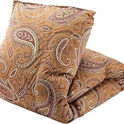 Nishikawa KA03003059 Comforter, Single, White Duck Down, 90% Fluffy, Lightweight, Warm, Bio-Up Treatment, Unisekake Quilt with Less Feathers, Fine Bubble Water, For Winter, Three Pure Orange, Made in-image-48