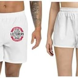 Unisex Regular fit 'Sleeping | Some People Talk in Their Sleep. Lecturers Talk While Other People Sleep' Polyester Shorts [Size S/28In to XL/40In]-picture-2