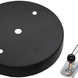 ZOREZA Set of 2, 100mm x 20mm Black Lamp Holder Ceiling Canopy Kit Ceiling Plate Chassis Base Pendant Light Accessories, Metal-33