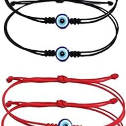 German Silver Charms Black Thread Adjustable Anklets for Women and Girls | Nazar Battu - 2 Piece Set (AT GIRLS BRCT 069)-image-86
