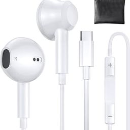 USB C Earphones for iPhone 16 Pro Max/16 Pro/16 Plus, 𝐀𝐩𝐩𝐥𝐞 Wired Headphones USBC Headphones for iphone 16 with Mic & Volume Control HiFi Stereo MFI Certified Earbuds for iPhone 15/iPad Pro-27