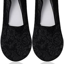 Womens 1 Pairs No Show Low Cut Cotton Lace Non Slip Socks-image-68
