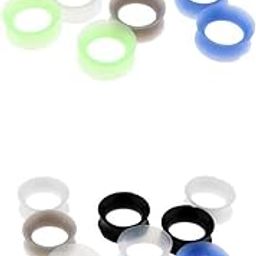 ™ 24 Solid Silicone Double Flared Plug Ear Gauge Stretching Expander 16mm 18mm | Body Piercing Jewelry | Body Jewelry | Fashion Jewelry-image-22