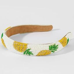 Pineapple Embroidered Puff Hair Band For Women & Girls | Broad Wide Beaded Hair Hoops Headband | Fashionable Girls Accessories Hairband-image-51
