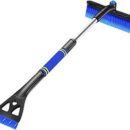 THE STYLE SUTRA® Generic Ice Scraper Snow Brush 3 in 1 Winter Tool for Windshield Window Blue-9