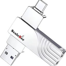 Scalebee 1TB Metal Body OTG Type C USB 3.0 Dual Flash Drive Pendrive, up to 140MB/s Read Speed 2 in 1 USB Thumb Drive, Used with Android USB C Smartphones, MacBook Tablets, Computers (Silver) (1 TB)-picture-11