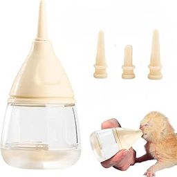 4 Pcs Kitten Milk Replacer, 9.5 * 4.8cm/3.74 * 1.89in Cat Feeder, 40ml Cat Feeding Bottle Pet Pacifiers are Flexible, Sturdy Different Types of Pacifiers Meet The Needs of Newborn Pets at All Stages-image-96