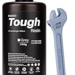 ELEGOO Tough Resin 3D Printer Resin with High Hardness, Low Viscosity, Low Shrinkage, Compatible with MSLA LCD DLP 3D Printers, Grey 1KG-image-52
