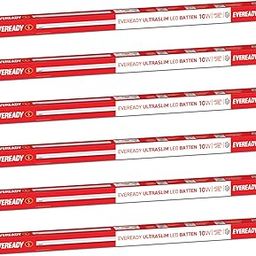 Eveready Ultraslim 10W LED Batten, Cool Day Light (6500K), Stylish, Energy-Efficient & Durable Lighting Solution, Pack of 6-picture-10