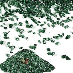 TIPTOP DECORATION Crystal Crushed Glass Glitter Flakes for Art and Craft (100 Grams) (1-3mm) (Emerald Green)-image-83