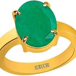 Emerald/Panna 5.25 Ratti or 4.8 Carat Astrological Gemstone Panchdhatu 22K Gold Plated Ring for Men & Women-image-53