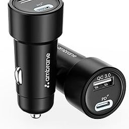 Ambrane 51W Fast Charging Car Charger, Dual Output 33W Type C PD + 18W USB Car Adapter, Quick Charge Car Plug for iPhone, Android, Tablets & More, High-Speed Compact Car Power Charger (Black, C51)-12