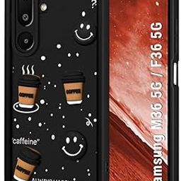 TheGiftKart Back Cover Case for Samsung Galaxy M36 5G / F36 5G | Cute Fun Cartoon 3D Smiley Coffee Case | Full Camera Protection | ShockProof Back Cover Case for Samsung M36 / F36 5G (Silicone, Black)-picture-26