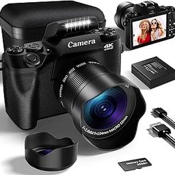 VJIANGER 1080P 64MP Digital Camera for Photography with Dual Camera, WiFi, 52mm Fixed Lens, 4 Inch Touch Screen, 32GB SD Card and Camera Bag (YL06-W05-Black1)-4