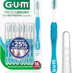 GUM Proxabrush Go-Betweens - Wide - Interdental Brushes - Soft Bristled Dental Picks for Plaque Removal Health - Safe for Braces & Dental Devices, 15 Count-image-64