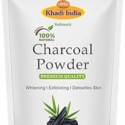 Khadi 10% Pure Activated Charcoal powder Ideal for face and Skin| Removed dead skin |Coconut Charcoal powder | 100% Natural (100gm., CHARCOAL)-image-63