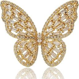 FASHIONS Crystal Stone Sarees Butterfly Brooch Coat Dress Gown Shawl Bridal Safety saree pins for Women Girls-10