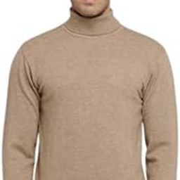 Men's Solid High Neck Full Sleeves Sweater | 60% Acrylic 15% Nylon 25% Polyester-image-38