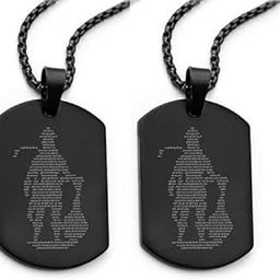 Stainless Steel Necklace for Men Featuring Hanuman Chalisa and Gada Micro-carved Tag | Locket and Pendant Necklace for Men and Guys | Hanuman Necklace with Chain in-image-109