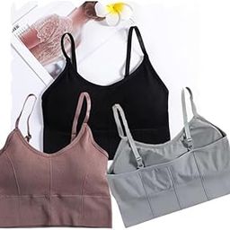 Women's Sports Bra Full Coverage Cotton Crop Top Lightly Padded Camisole,Fancy Fashionable Lifestyle,T-Shirt Comfy Bra for Yoga,646-picture-3